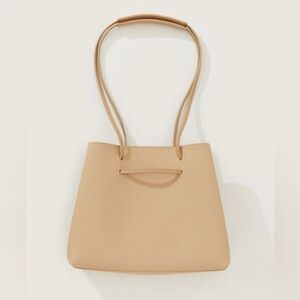 Brand New 8 Other Reasons Vegan Leather Slouchy Tan Bucket Bag Purse